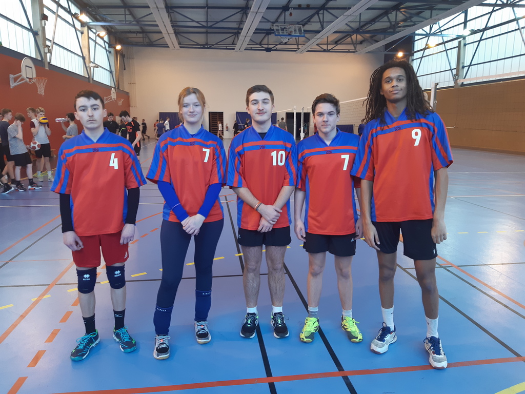 2ème journée de championnat départemental de volley à Boulogne,le mercredi 22 janvier.